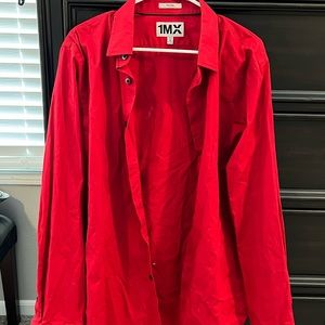 Express red dress shirt